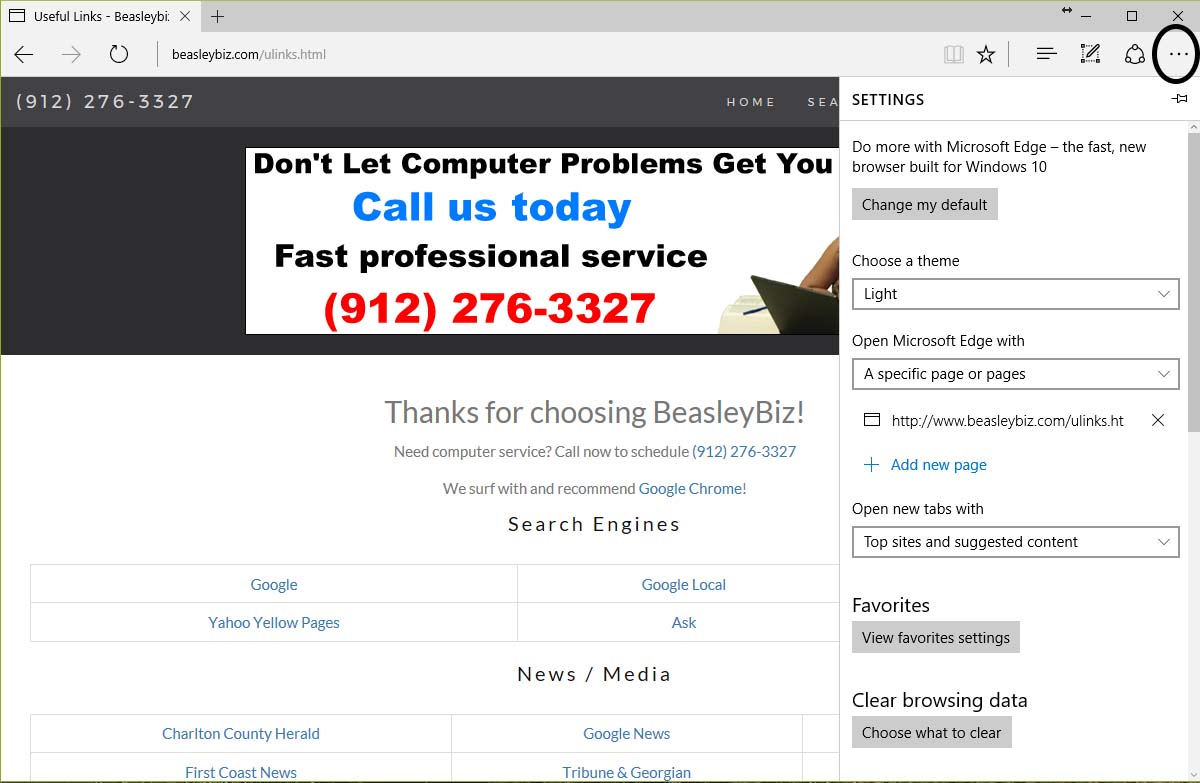 Click on the settings icon again to close.